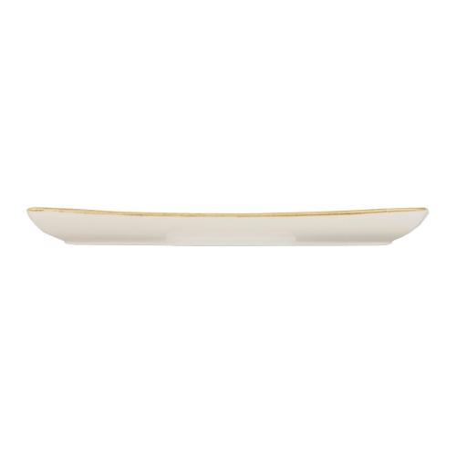 Churchill Stonecast Squared Oblong Plate Barley White 295x150mm (Box 12)(Direct)