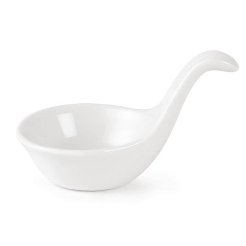 Olympia Whiteware Miniature Spoon Shape Dipping Bowl - 57x56mm (Box 12)