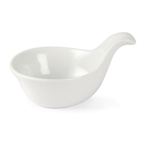 Olympia Whiteware Miniature Spoon Shape Dipping Bowl - 83x62mm 3.3x2.4" (Box 12)