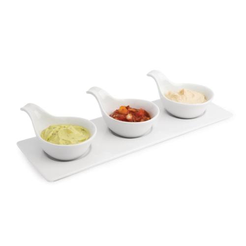 Olympia Whiteware Miniature Spoon Shape Dipping Bowl - 83x62mm 3.3x2.4" (Box 12)