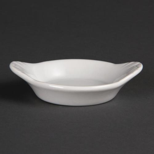 Olympia Whiteware Mini Round Eared Dish - 90x72mm 3.5x2.8" (Box 12)