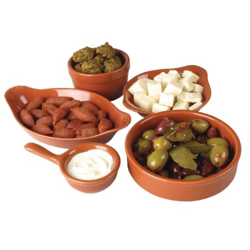 Olympia Tapas Oval Eared Dish Rustic 215ml 7 1/2oz 37x204x118mm1.5x8x4.5"(Box 6)