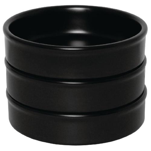 Olympia Tapas Stacking Dish Matt Black - 102x20mm 4x 4/5" (Box 6)