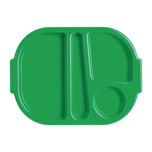 Olympia Kristallon PP Food Compartment Tray Small Green (Pack 10)