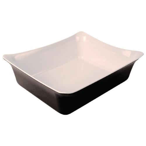 Fleur Crock Black/White Melamine GN - 1/2 4Ltr 325x265x100mm SF
