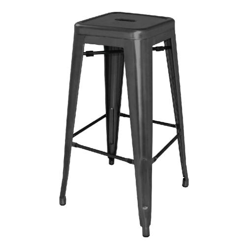 Bolero Bistro Steel?High Stool Black (Pack 4)