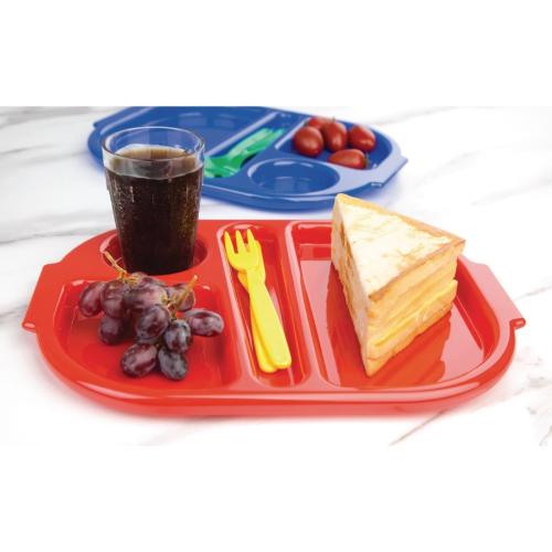Olympia Kristallon PP Food Compartment Tray Small Red (Pack 10)