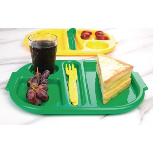Olympia Kristallon PP Food Compartment Tray Small Green (Pack 10)