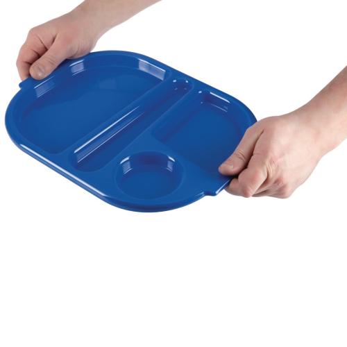 Olympia Kristallon PP Food Compartment Tray Small Blue (Pack 10)