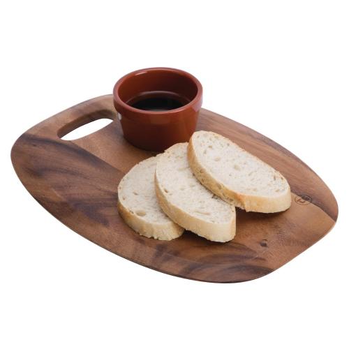 Presentation Board Acacia Wood rounded with handle Large