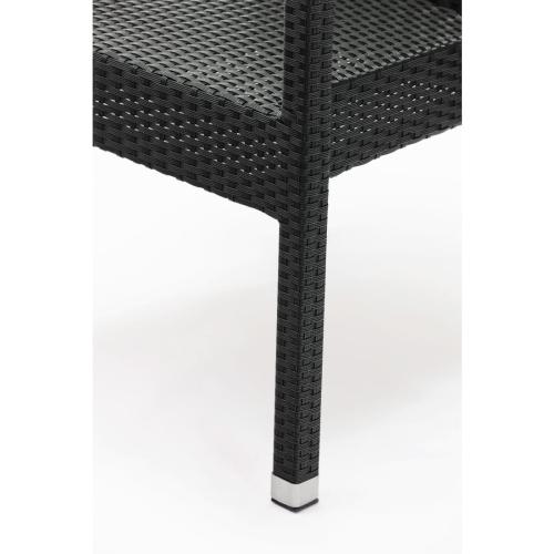 Bolero Wicker Arm Chair Charcoal (Pack 4)