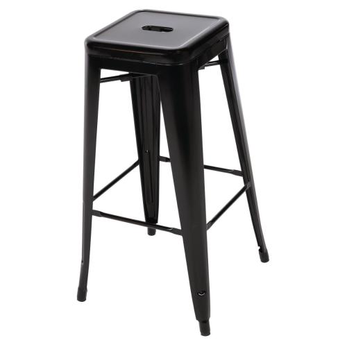 Bolero Bistro Steel?High Stool Black (Pack 4)