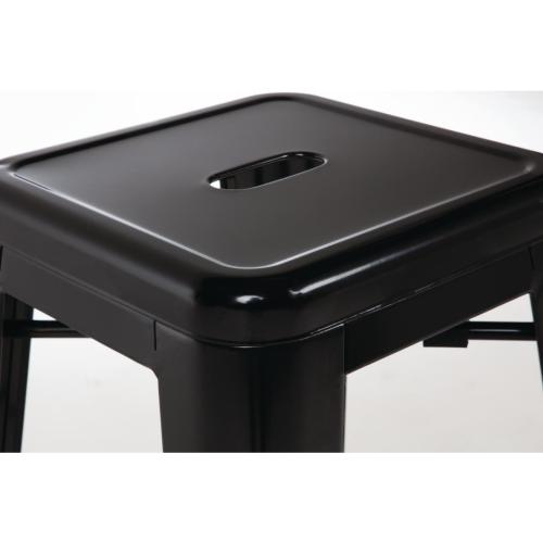 Bolero Bistro Steel?High Stool Black (Pack 4)