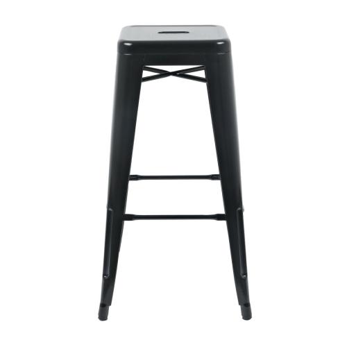 Bolero Bistro Steel?High Stool Black (Pack 4)