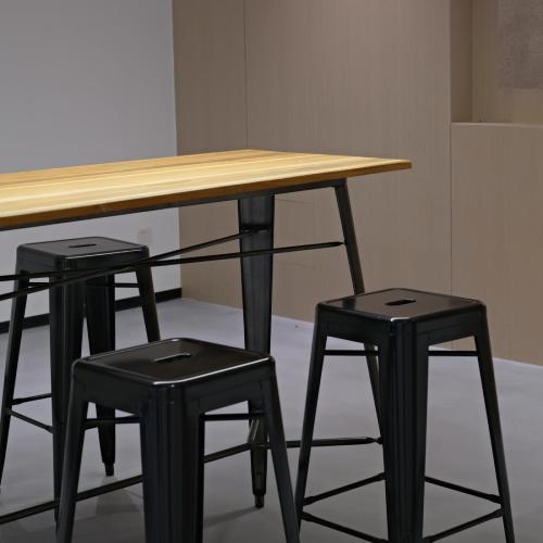 Bolero Bistro Steel?High Stool Black (Pack 4)