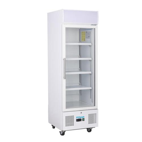 Polar G-Series Upright Display Fridge White - 218Ltr