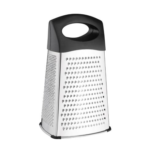 Vogue Heavy Duty Box Grater with Black Handle & Base - 254mm 10"