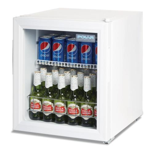 Polar C-Series Countertop Display Fridge White - 46Ltr