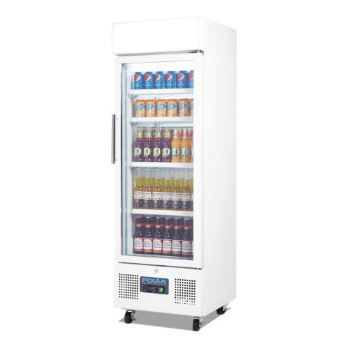 Polar G-Series Upright Display Fridge White - 218Ltr