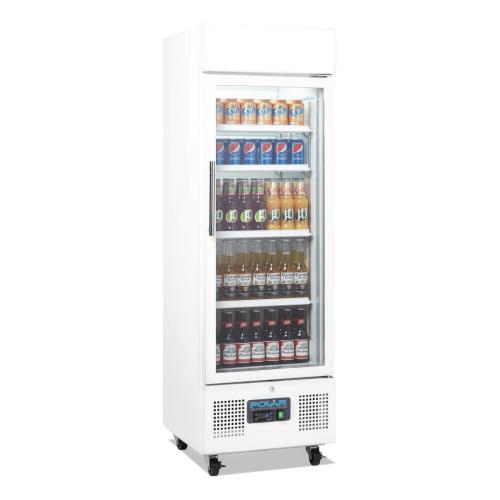 Polar G-Series Upright Display Fridge White - 218Ltr