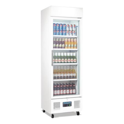 Polar G-Series Upright Display Fridge White - 368Ltr