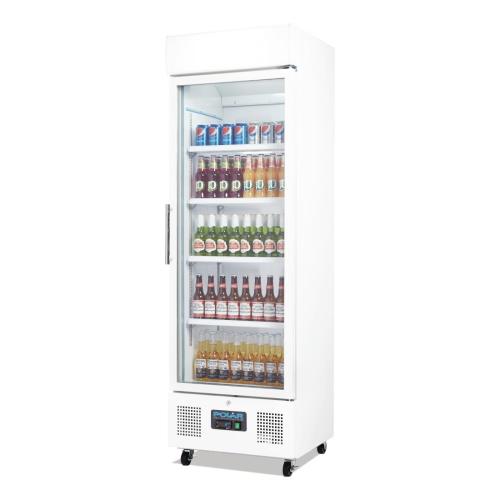 Polar G-Series Upright Display Fridge White - 368Ltr