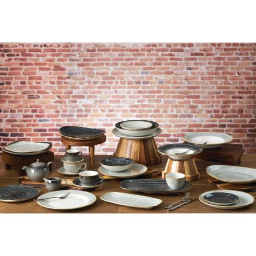 Churchill Studio Prints Charcoal Black Square Plate21.5cm8 1/2"(Box 12) (Direct)