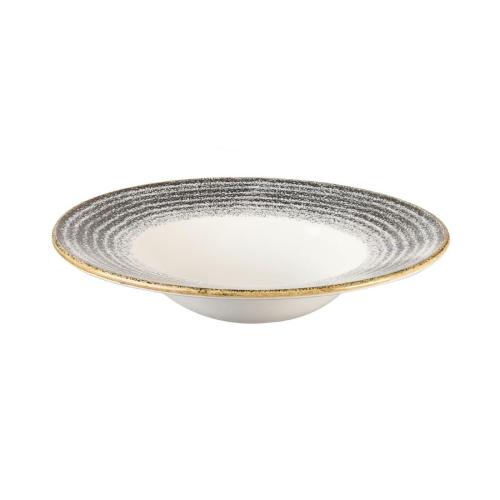 ChurchillStudioPrintsCharcoalBlackWideRimBowl28cm11"46.8cl 16.5oz(Box12)(Direct)