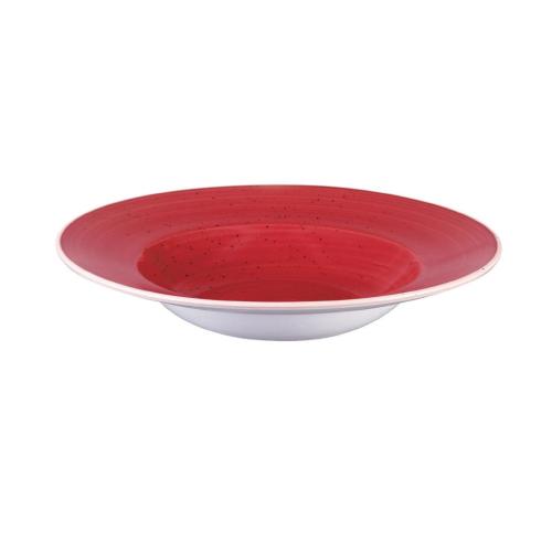 Churchill Stonecast Berry Red Wide Rim Bowl 24cm9 1/2"28.4cl 10oz(Box12)(Direct)