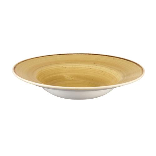 StonecastMustardSeedYellowWideRimBowl24cm9 1/2"28.4cl 10oz(Box12)(Direct)