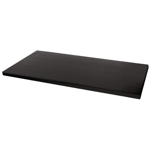 Werzalit Rectangular Table Top Black 055 - 1100x700mm