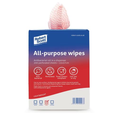 Antibacterial All Purpose Cloth Red (Box 200)