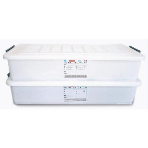 Araven Food Storage Box & Lid (with colour clips) 40Ltr 830x460x180mm 36.5x18x7"