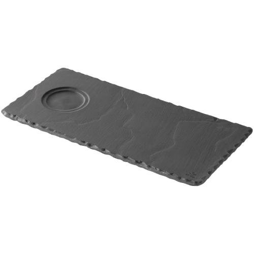 Revol Basalt Tray with Indent for Espresso/Cappuccino 250x120mm 9.75x4.75"(Box6)