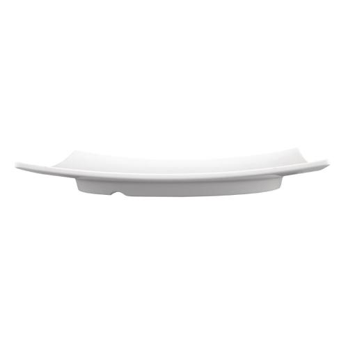 Olympia Kristallon Curved Square Melamine Plate White - 300mm 11 3/4"