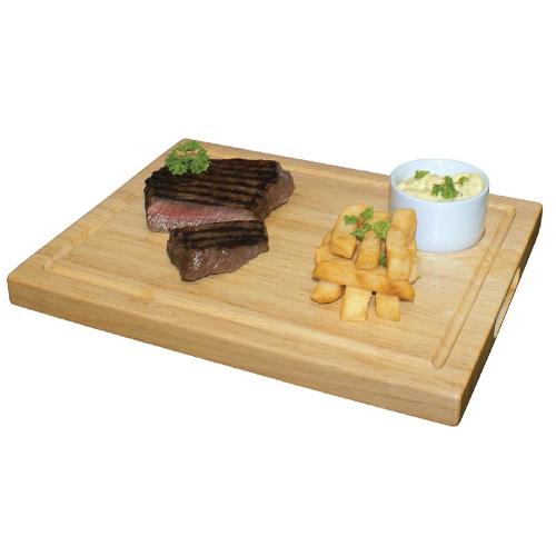 Olympia Steak Board Hevea Large - 310x240mm with recess 70mm