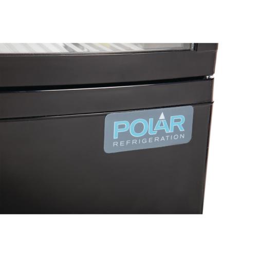 Polar C-Series Curved Door Display Fridge Black - 86Ltr