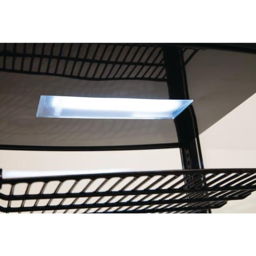 Polar C-Series Curved Door Display Fridge Black - 86Ltr