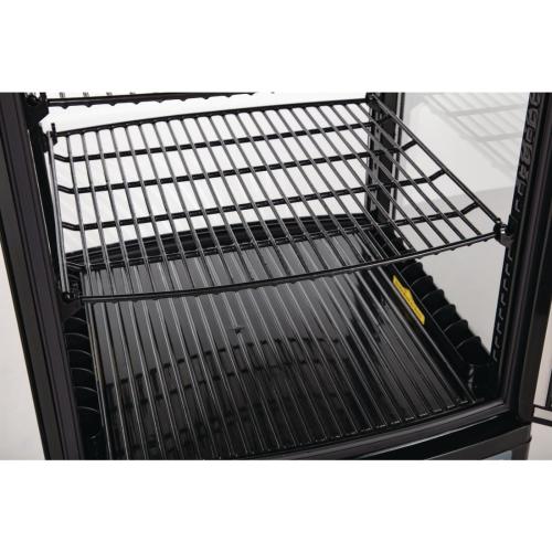 Polar C-Series Curved Door Display Fridge Black - 86Ltr