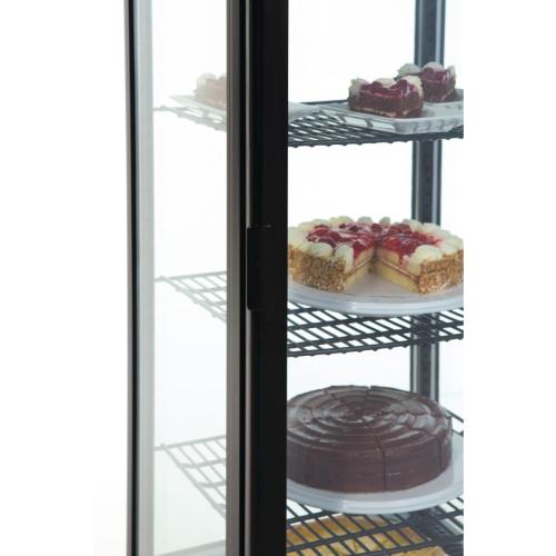 Polar C-Series Curved Door Display Fridge Black - 235Ltr