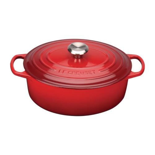 Le Creuset Cast Iron Oval Casserole Cerise - 29cm 4.7Ltr