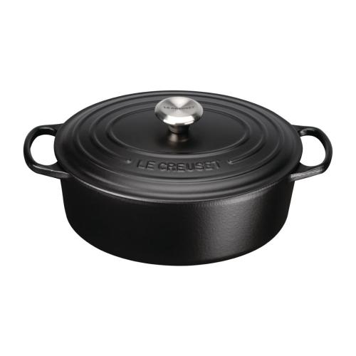 Le Creuset Cast Iron Oval Casserole Satin Black - 27cm 4.1Ltr