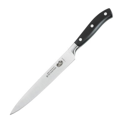 Victorinox Fully Forged Slicing Knife Pointed Tip Black - 20cm