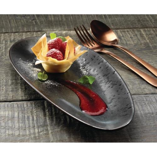 Olympia Fusion Oval Plate - 357x172mm 14x6 3/4" (Box 4)
