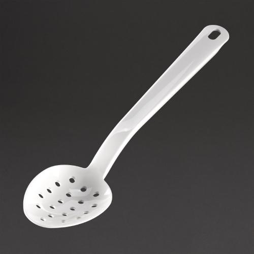 MatferBourgeat Exoglass Perforated Serving Spoon White - 340mm