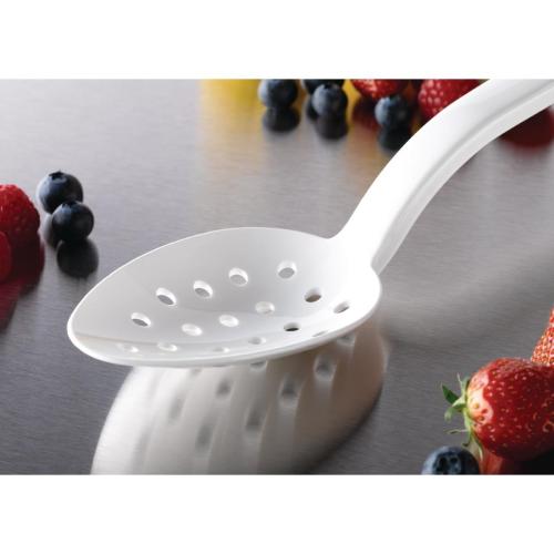 MatferBourgeat Exoglass Perforated Serving Spoon White - 340mm