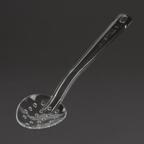 MatferBourgeat Exoglass Perforated Serving Spoon Clear - 340mm