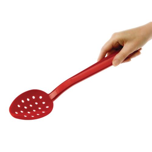 MatferBourgeat Exoglass Perforated Serving Spoon Red - 340mm