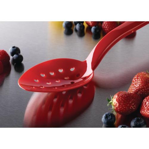 MatferBourgeat Exoglass Perforated Serving Spoon Red - 340mm