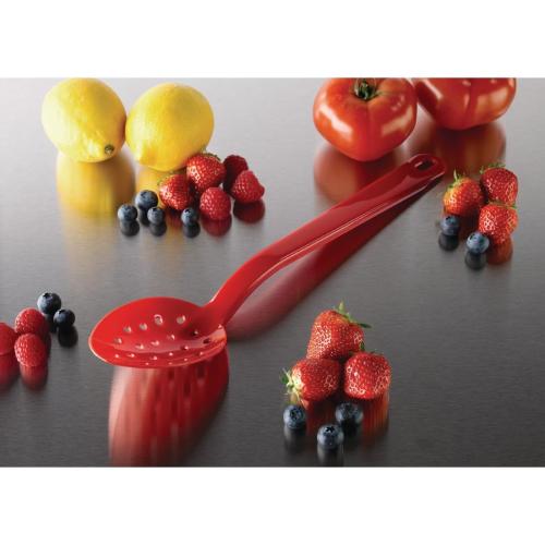 MatferBourgeat Exoglass Perforated Serving Spoon Red - 340mm